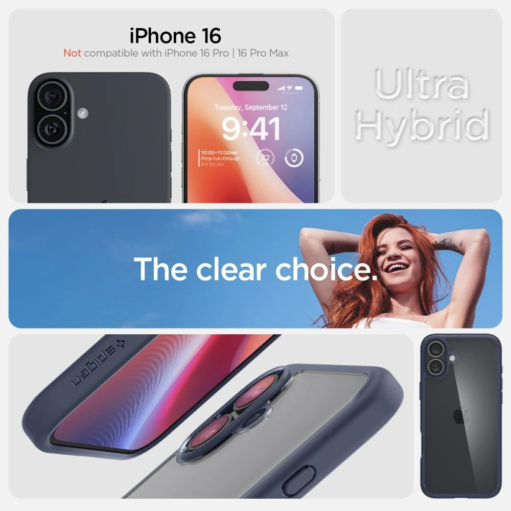 Etui Spigen Ultra Hybrid Apple iPhone 16 Navy Blue - iPhone 16 - Spigen