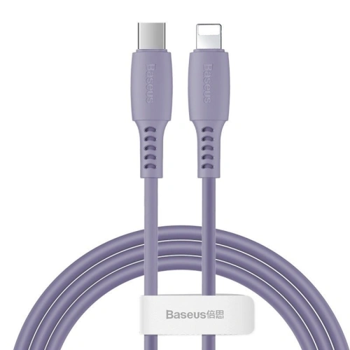 Kup Cablu USB-C la Lightning Baseus Colourful, PD, 18W, 1.2m (violet) - BSU1008PRP - {ean13} - Sklep Home Screen