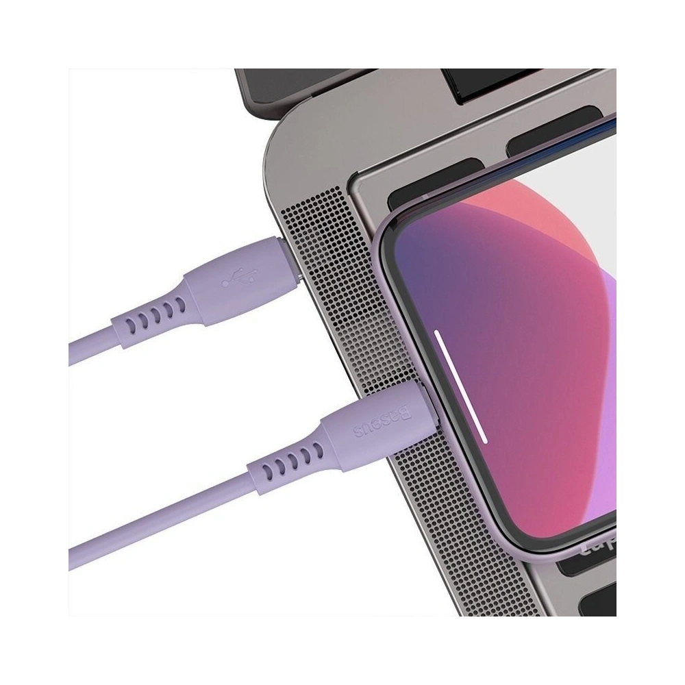 Kabel USB-C do Lightning Baseus Colourful, PD, 18W, 1.2m (fioletowy)