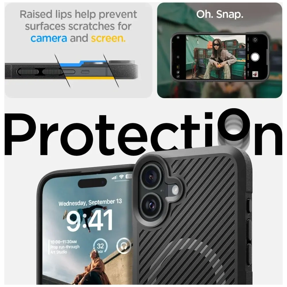 Etui Spigen Core Armor Mag Magsafe Apple iPhone 16 Matte Black - iPhone 16 - Spigen
