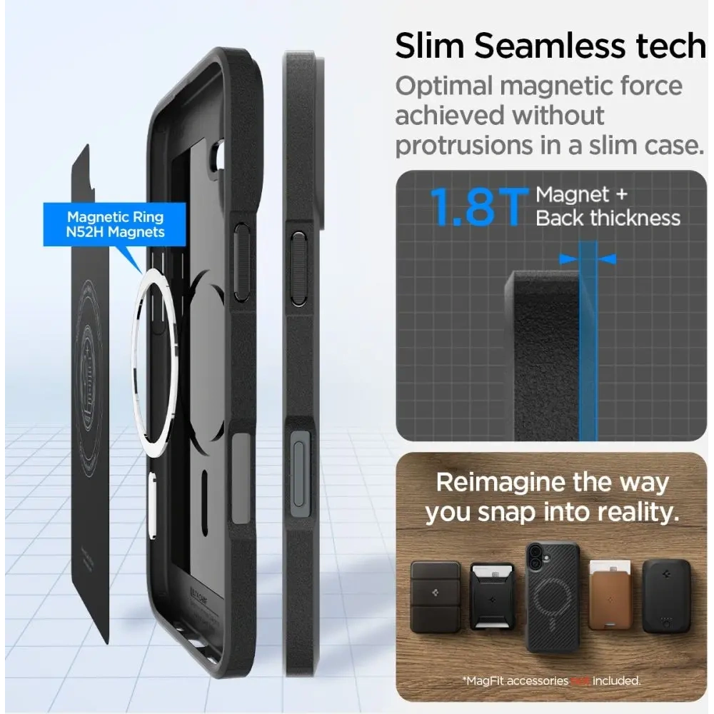 Etui Spigen Core Armor Mag Magsafe Apple iPhone 16 Matte Black - iPhone 16 - Spigen