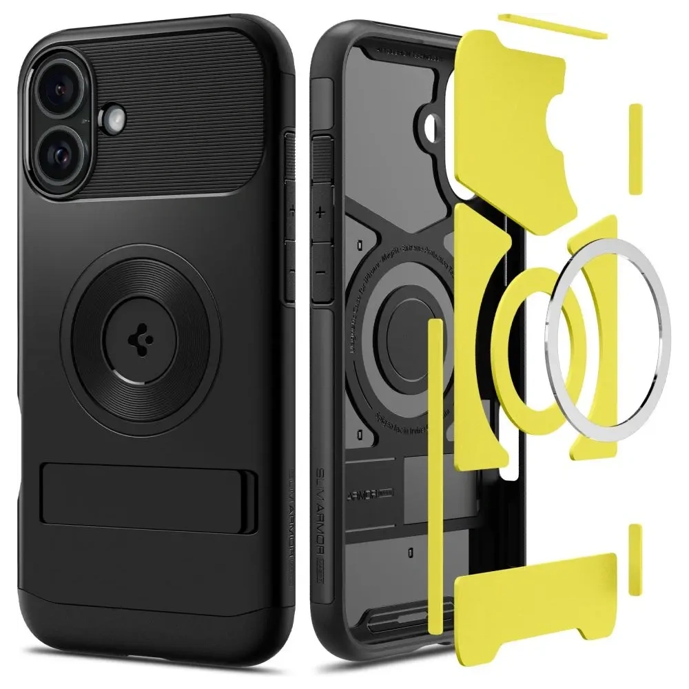 Etui Spigen Slim Armor Mag Magsafe Apple iPhone 16 Black - iPhone 16 - Spigen