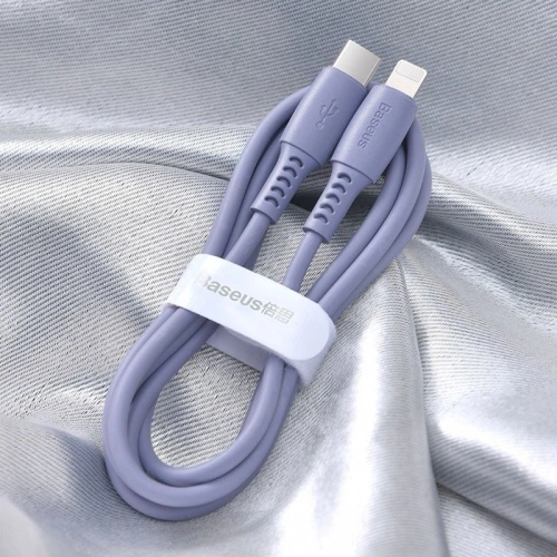Kup Cablu USB-C la Lightning Baseus Colourful, PD, 18W, 1.2m (violet) - BSU1008PRP - {ean13} - Sklep Home Screen
