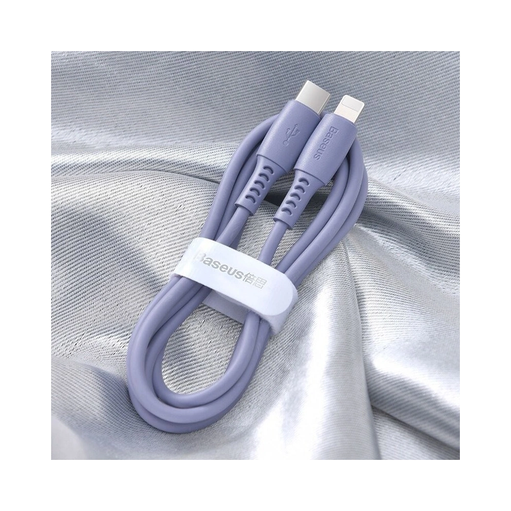 Kabel USB-C do Lightning Baseus Colourful, PD, 18W, 1.2m (fioletowy)