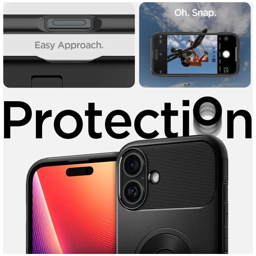Etui Spigen Slim Armor Mag Magsafe Apple iPhone 16 Black - iPhone 16 - Spigen