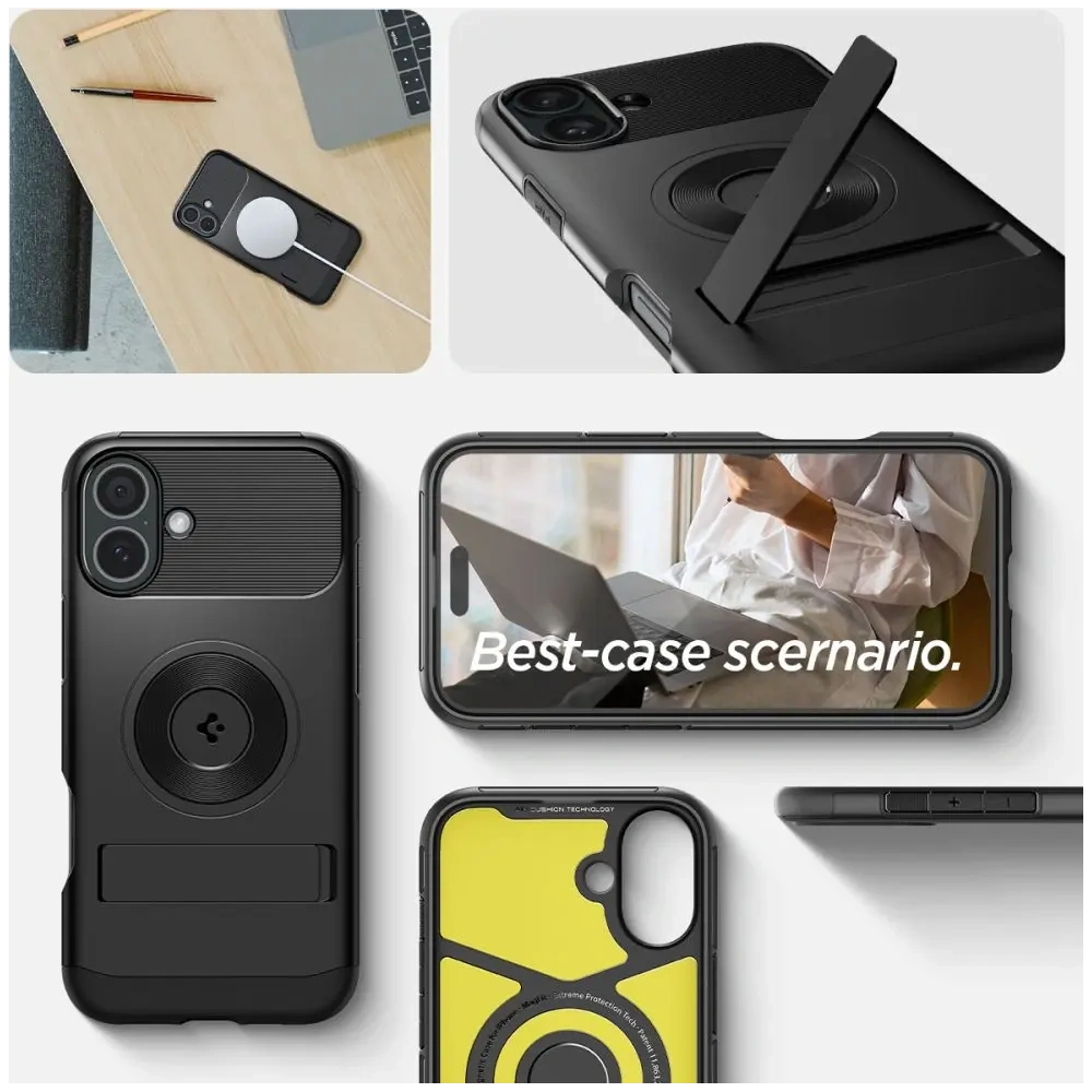 Etui Spigen Slim Armor Mag Magsafe Apple iPhone 16 Black - iPhone 16 - Spigen