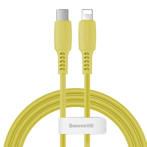 Kup USB-C to Lightning kábel Baseus színes, PD, 18W, 1.2m (sárga) - BSU1009YEL - {ean13} - Sklep Home Screen