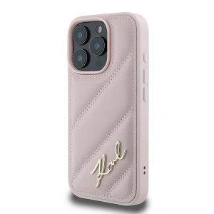 Kup Karl Lagerfeld KLHCP16XPQDSMGP Apple iPhone 16 Pro Max Hartschale gestepptes Signature pink - KLD21676 - {ean13} - Sklep Home Screen