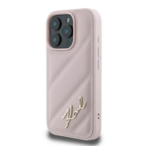 Kup Karl Lagerfeld KLHCP16XPQDSMGP Apple iPhone 16 Pro Max Hartschale gestepptes Signature pink - KLD21676 - {ean13} - Sklep Home Screen