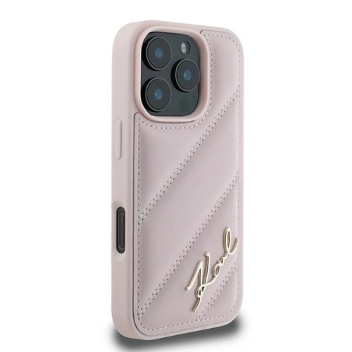 Kup Karl Lagerfeld KLHCP16XPQDSMGP Apple iPhone 16 Pro Max Hartschale gestepptes Signature pink - KLD21676 - {ean13} - Sklep Home Screen