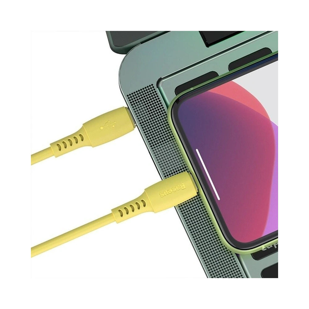 Kabel USB-C do Lightning Baseus Colourful, PD, 18W, 1.2m (żółty)
