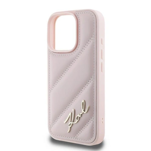 Kup Karl Lagerfeld KLHCP16XPQDSMGP Apple iPhone 16 Pro Max Hartschale gestepptes Signature pink - KLD21676 - {ean13} - Sklep Home Screen