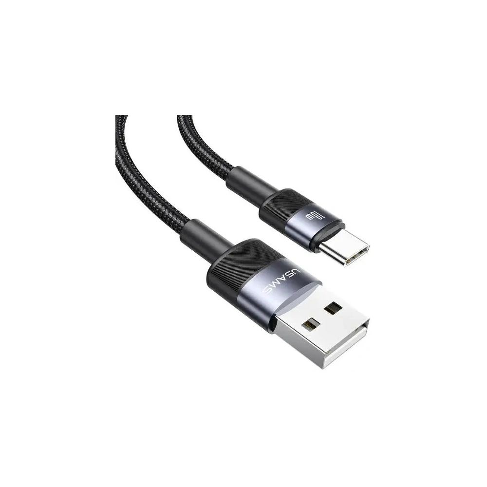 Kabel USAMS USB-A / USB-C 3A 1.2m Fast Charging stalowy - USB-C - USB-A - Usams