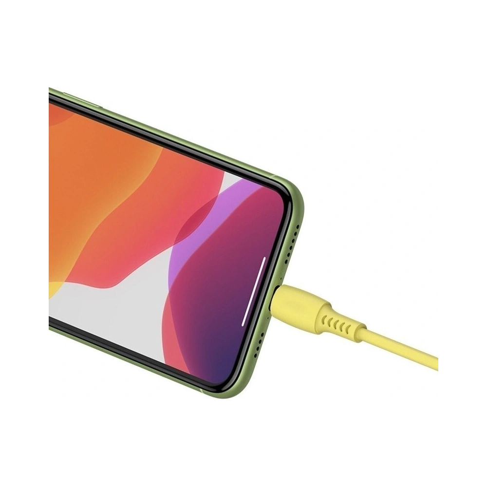 Kabel USB-C do Lightning Baseus Colourful, PD, 18W, 1.2m (żółty)