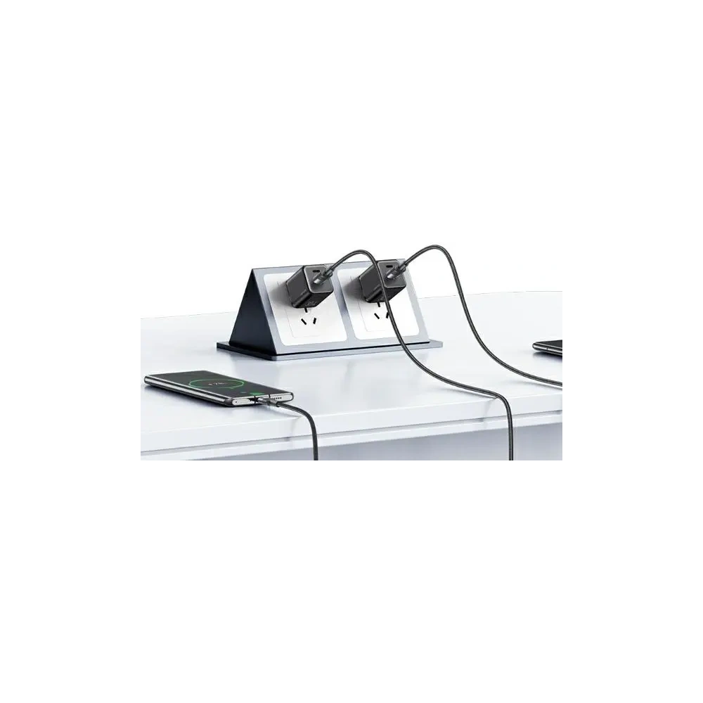 Kabel USAMS USB-A / USB-C 3A 1.2m Fast Charging stalowy - USB-C - USB-A - Usams