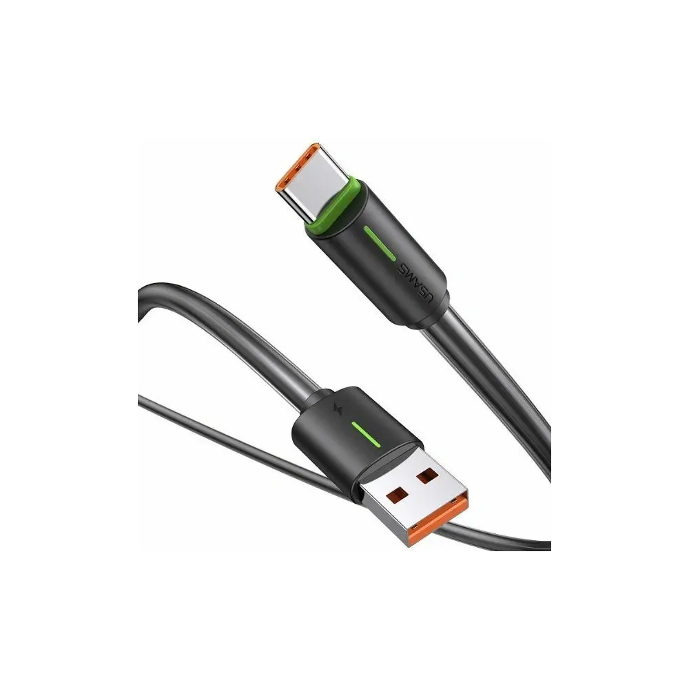 Kabel USAMS YU Series USB-A / USB-C 3A 1m czarny - USB-C - USB-A - Usams