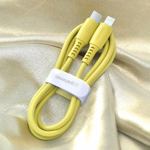 Kup USB-C to Lightning kábel Baseus színes, PD, 18W, 1.2m (sárga) - BSU1009YEL - {ean13} - Sklep Home Screen