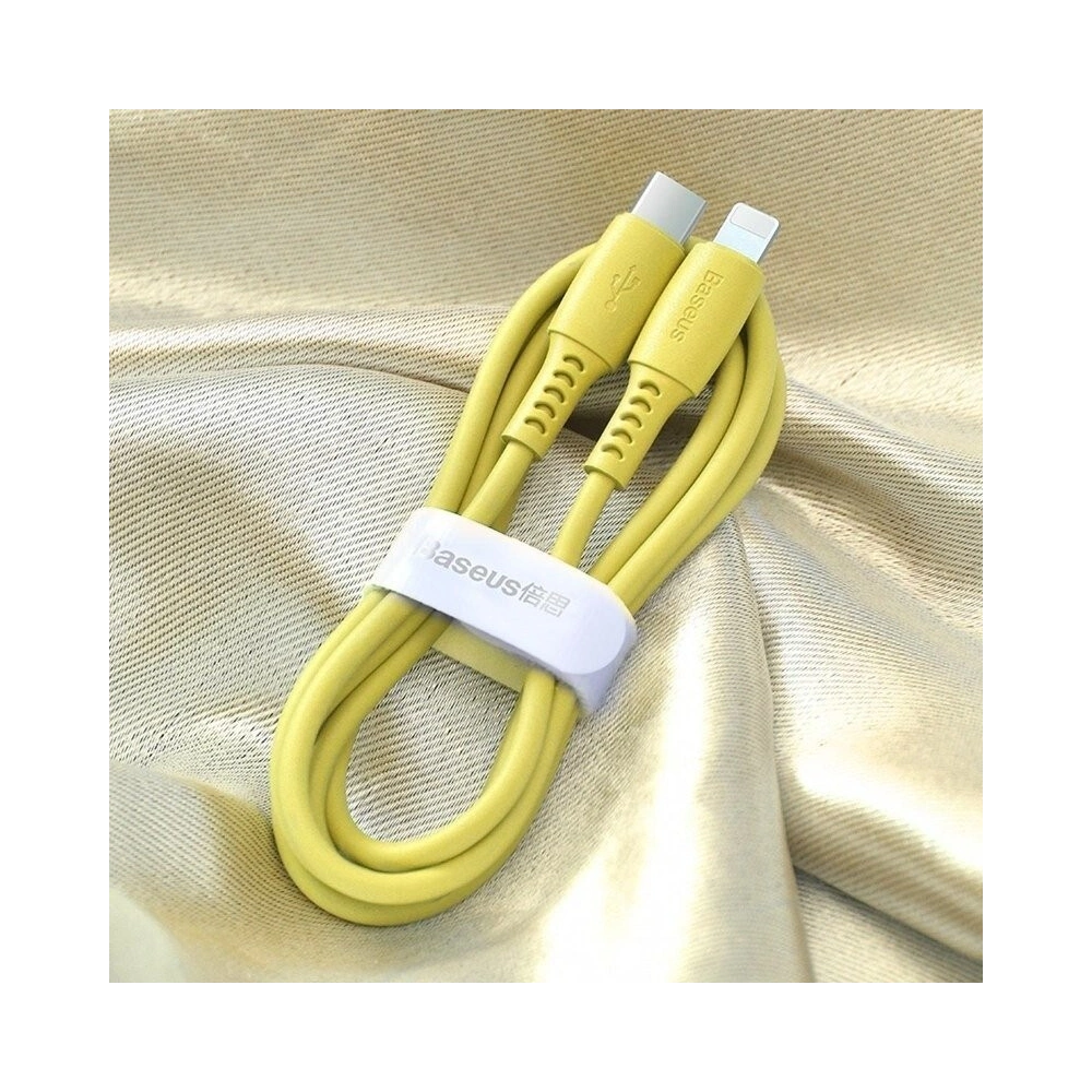 Kabel USB-C do Lightning Baseus Colourful, PD, 18W, 1.2m (żółty)