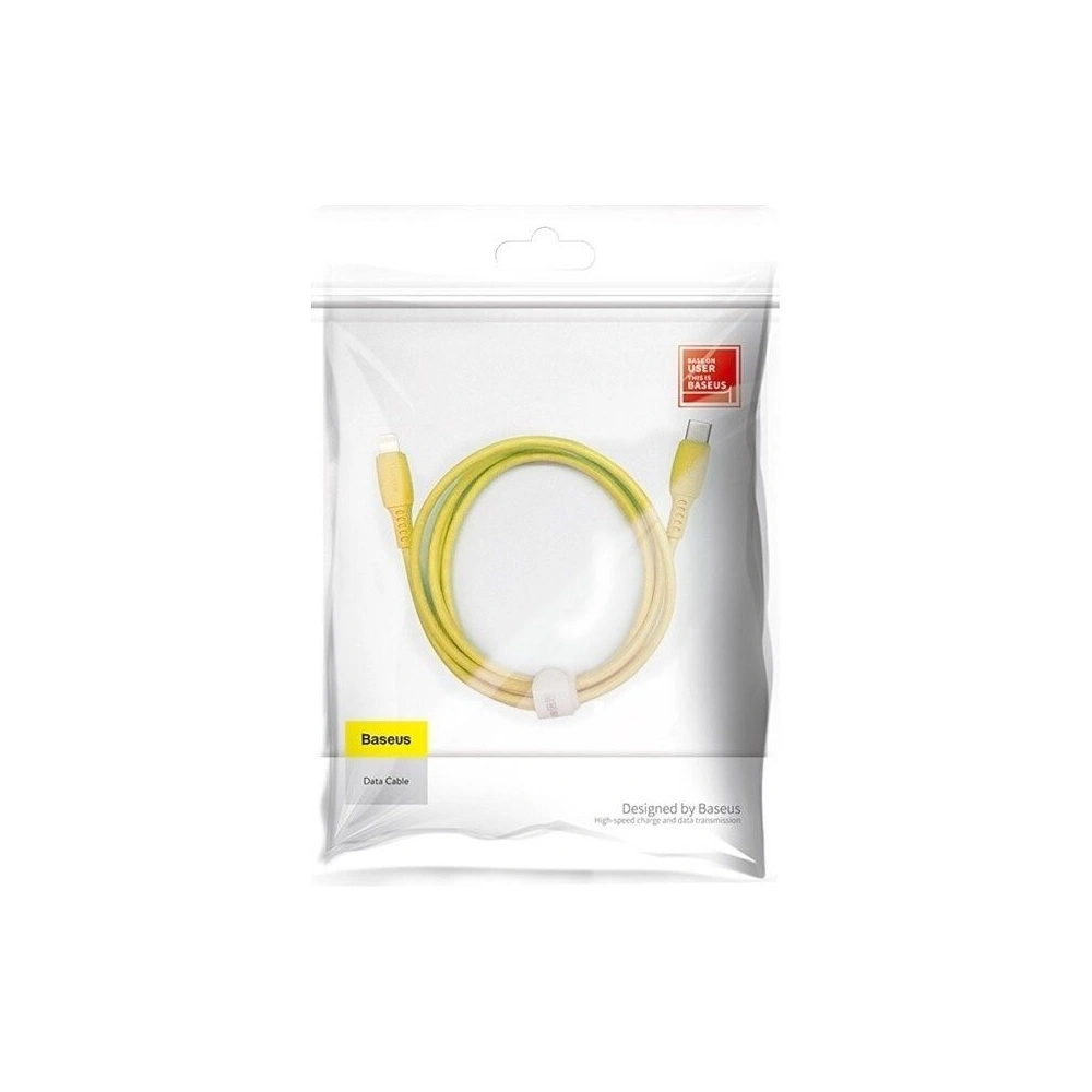 Kabel USB-C do Lightning Baseus Colourful, PD, 18W, 1.2m (żółty)