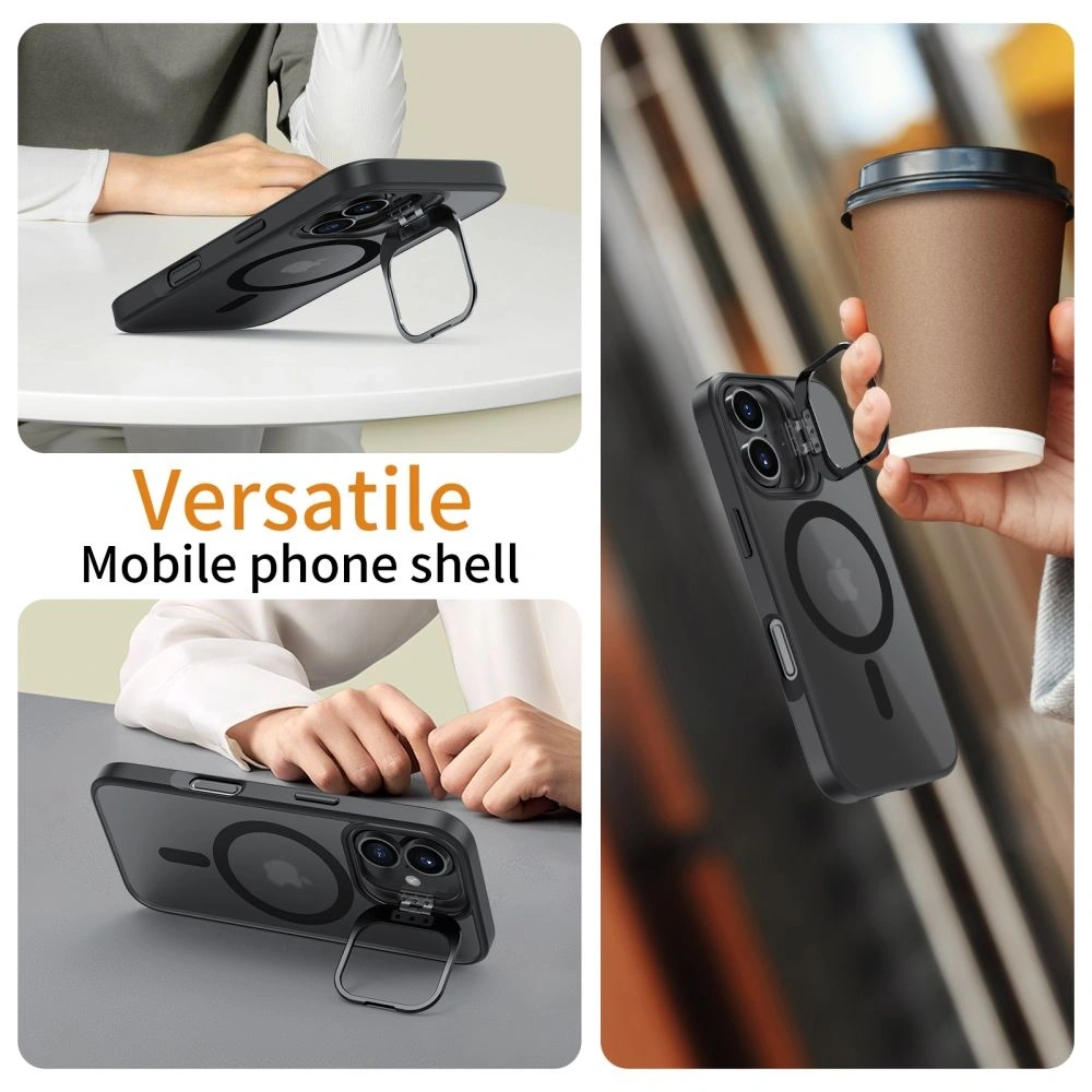 Etui Tech-Protect Magstand MagSafe Apple iPhone 16 Matte Black - iPhone 16 - Tech-Protect