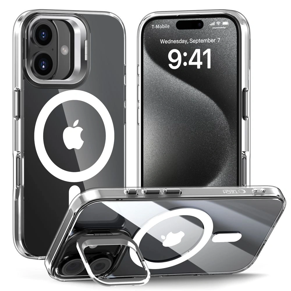 Etui Tech-Protect Magstand MagSafe Apple iPhone 16 Clear - iPhone 16 - Tech-Protect