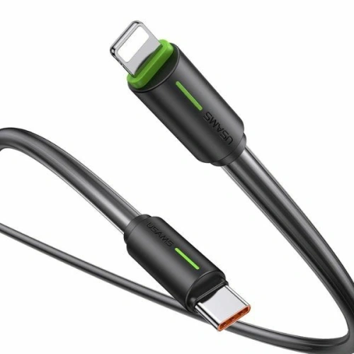 Buy USAMS YU Series USB-C / Lightning cable 30W 1m black - USA1192 - {ean13} - Home Screen Store Europe