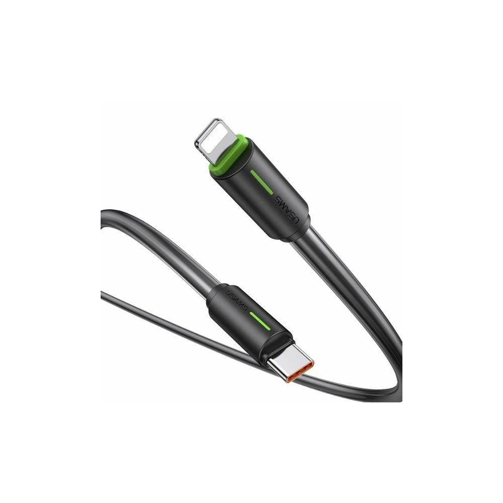 Kabel USAMS YU Series USB-C / Lightning 30W 1m czarny - USB-C - Lightning - Usams