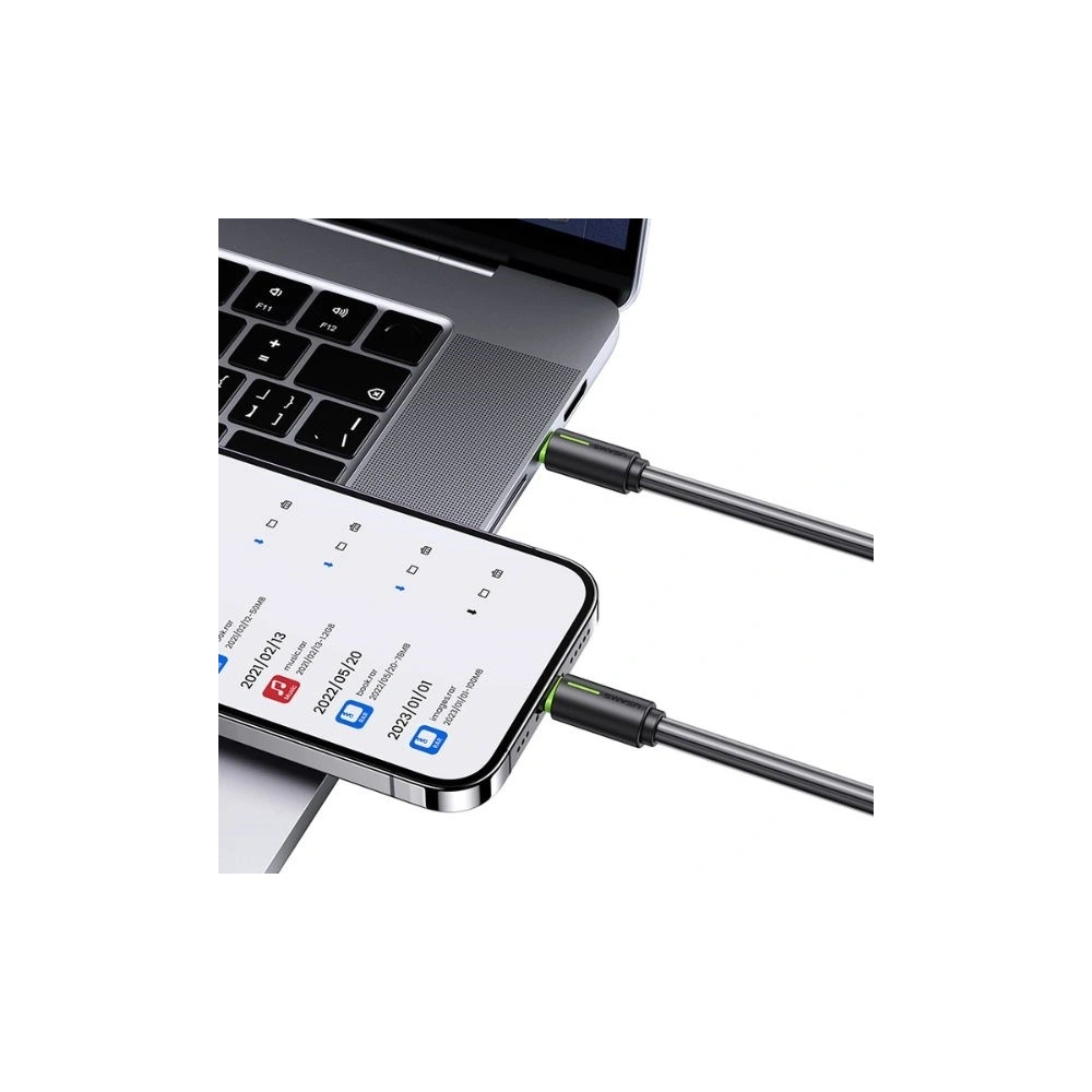 Kabel USAMS YU Series USB-C / Lightning 30W 1m czarny - USB-C - Lightning - Usams