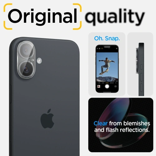 Buy Spigen Optik.tr Ez Fit Camera Protector Apple iPhone 16 / 16 Plus Crystal Clear [2 PACK] - SPN16450 - {ean13} - Home Screen Store Europe