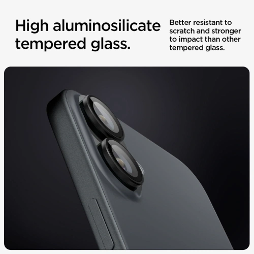Kup Szkło hartowane na aparat Spigen GLAS.tR Ez Fit Optik Pro Camera Protector Apple iPhone 16 / 16 Plus Black [2 PACK] - SPN16451 - {ean13} - Sklep Home Screen