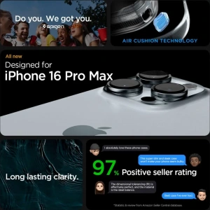 Kup Etui Spigen Ultra Hybrid Apple iPhone 16 Pro Max Frost Clear - SPN16452 - {ean13} - Sklep Home Screen