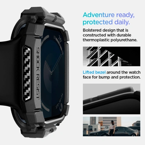 Kup Etui Spigen Rugged Armor Apple Watch 10 42mm Matte Black - SPN16456 - {ean13} - Sklep Home Screen