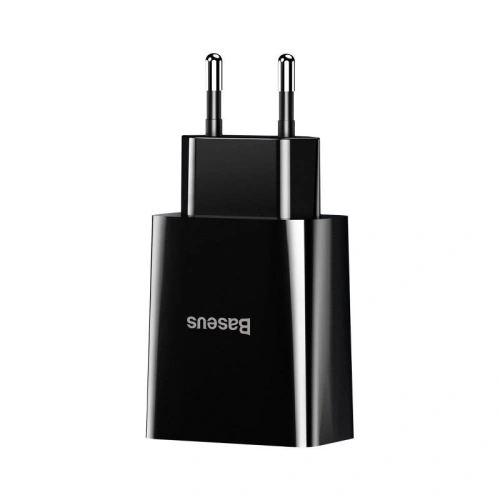 Kup Încărcător de rețea Baseus Speed Mini Dual Charger, 2x USB, 2A, 10,5W (negru) - BSU1014BLK - {ean13} - Sklep Home Screen