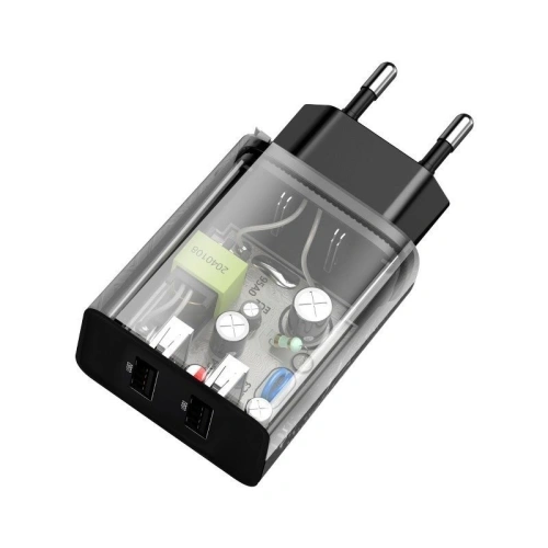 Kup Încărcător de rețea Baseus Speed Mini Dual Charger, 2x USB, 2A, 10,5W (negru) - BSU1014BLK - {ean13} - Sklep Home Screen