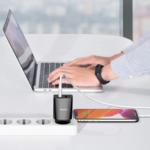 Kup Încărcător de rețea Baseus Speed Mini Dual Charger, 2x USB, 2A, 10,5W (negru) - BSU1014BLK - {ean13} - Sklep Home Screen
