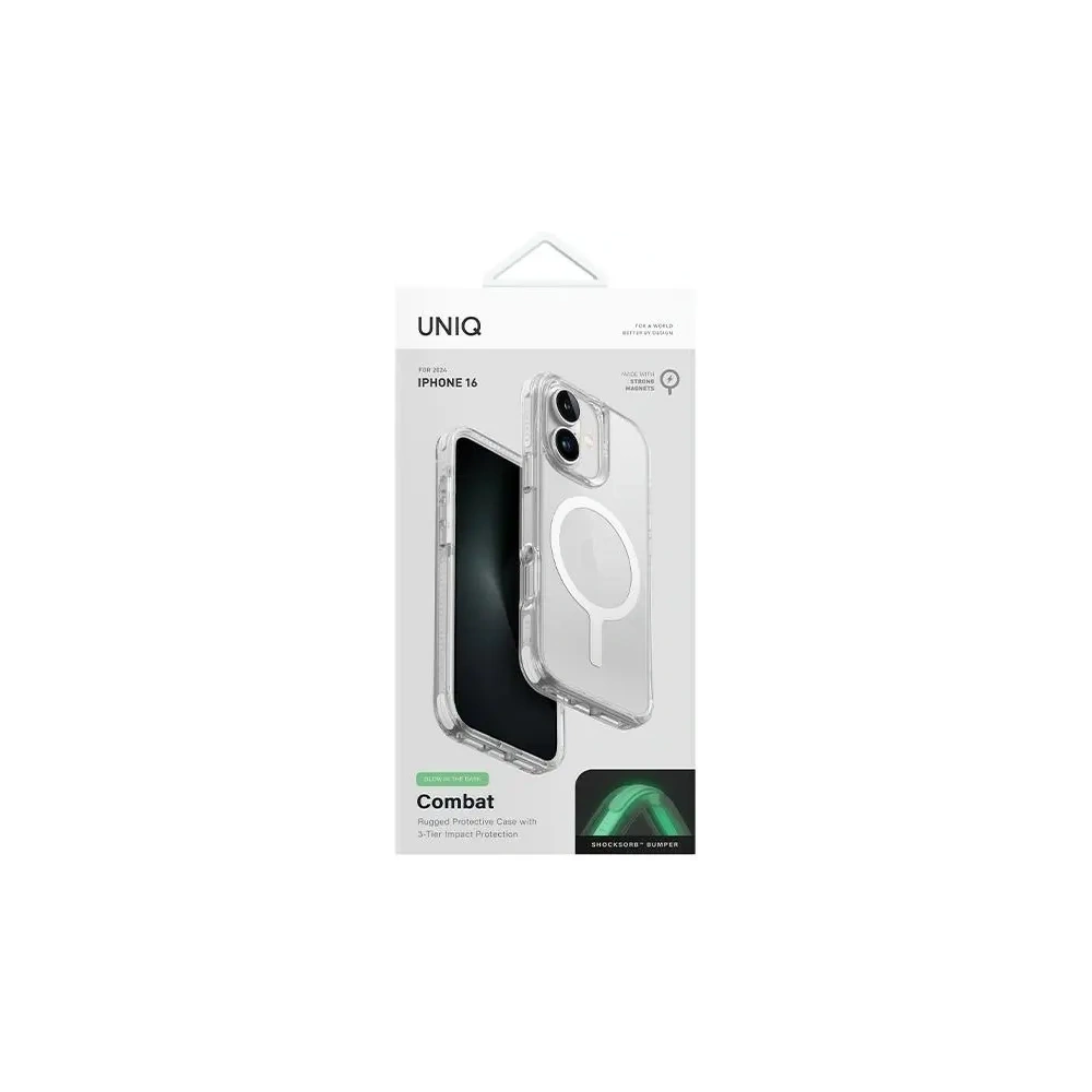 Etui UNIQ Combat Apple iPhone 16 MagClick Charging biały - iPhone 16 - Uniq