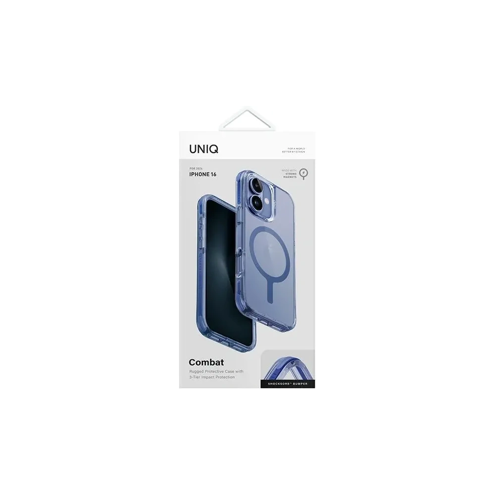 Etui UNIQ Combat Apple iPhone 16 MagClick Charging niebieski - iPhone 16 - Uniq