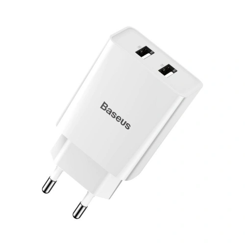 Kup Síťová nabíječka Baseus Speed Mini Dual Charger, 2x USB, 2A, 10,5W (bílá) - BSU1015WHT - {ean13} - Sklep Home Screen