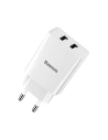 Încărcător de rețea Baseus Speed Mini Dual Charger, 2x USB, 2A, 10,5W (alb)