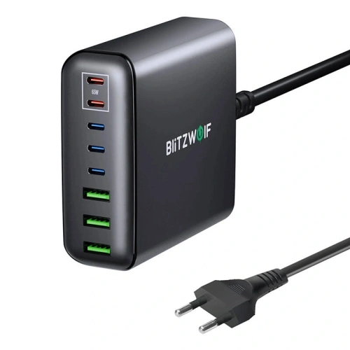 Kup Încărcător de perete Blitzwolf BW-S26 250W 3xUSB-A, 3xUSB-C, 2xUSB-C 65W (negru) - BLZ620 - {ean13} - Sklep Home Screen