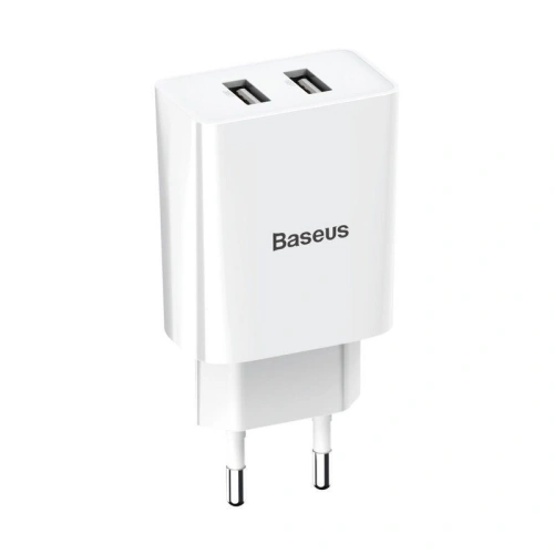 Buy Baseus Speed Mini Dual U Charger 10.5W (EU) White - BSU1015WHT - {ean13} - Home Screen Store Europe