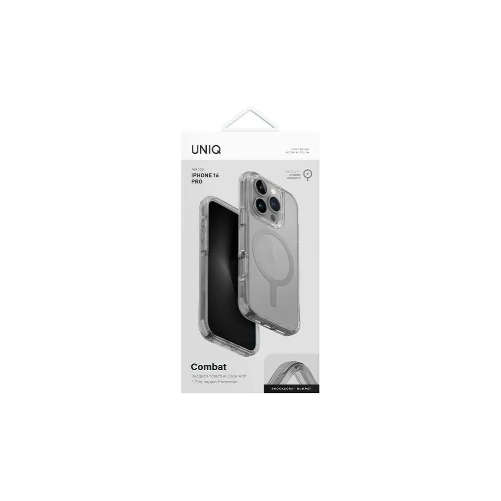 Etui UNIQ Combat Apple iPhone 16 Pro MagClick Charging szary - iPhone 16 Pro - Uniq