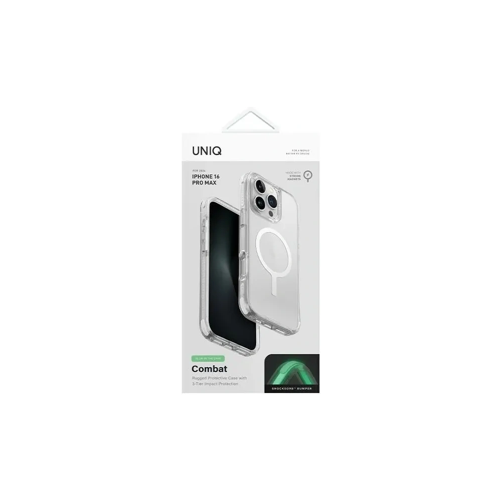 Etui UNIQ Combat Apple iPhone 16 Pro Max MagClick Charging biały - iPhone 16 Pro Max - Uniq