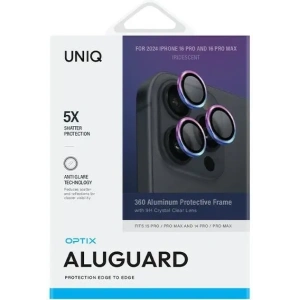 Kup UNIQ Optix Alumínium Kamera Lencsevédő Apple iPhone 16 Pro / 16 Pro Max irizáló - UNIQ1256 - {ean13} - Sklep Home Screen