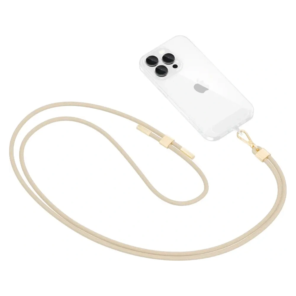 Smycz Tech-Protect C2S Rope Crossbody Strap beige/gold - Smycze - Tech-Protect