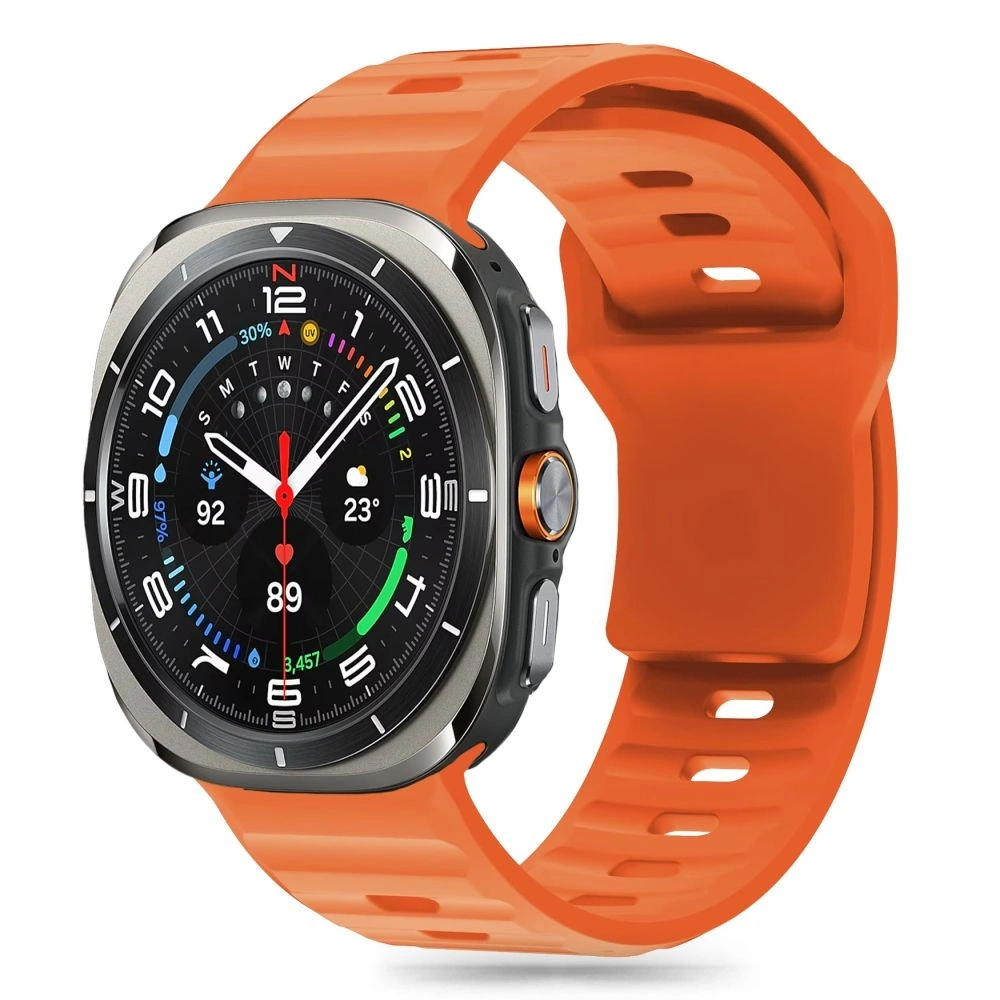 Pasek Tech-Protect Silicone Line Samsung Galaxy Watch Ultra 47mm Orange - Galaxy Watch Ultra - Tech-Protect