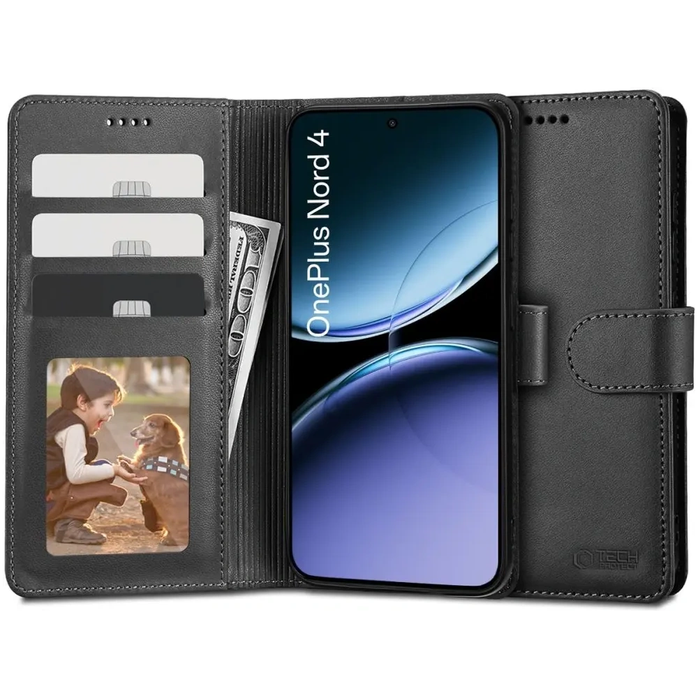 Etui Tech-Protect Wallet OnePlus Nord 4 Black - OnePlus Nord Series - Tech-Protect
