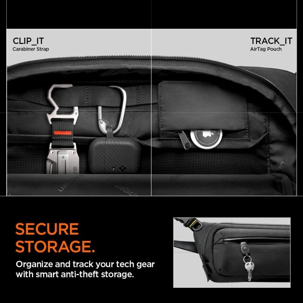 Torba na ramię Spigen KD410 Sling Bag Klasden Black - Torby, plecaki, worki - Spigen