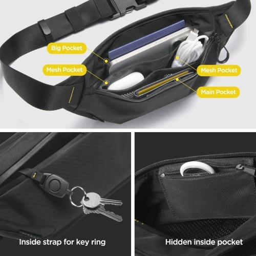 Kup Saszetka Spigen KD411 Waistbag Klasden Black - SPN16462 - {ean13} - Sklep Home Screen