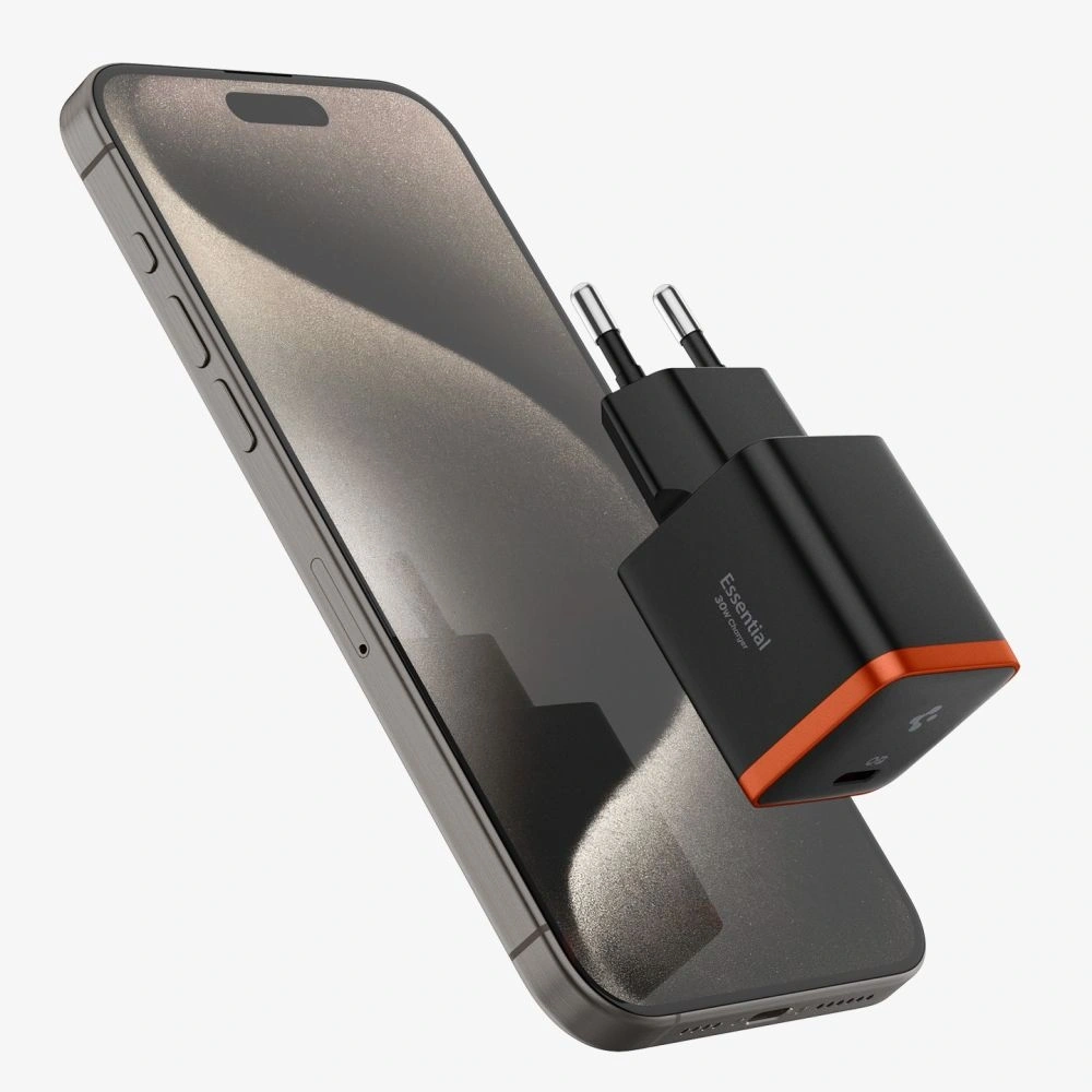 Ładowarka sieciowa Spigen EE301EU ArcStation Essential Charger USB-C 30W Black - Sieciowe - Spigen